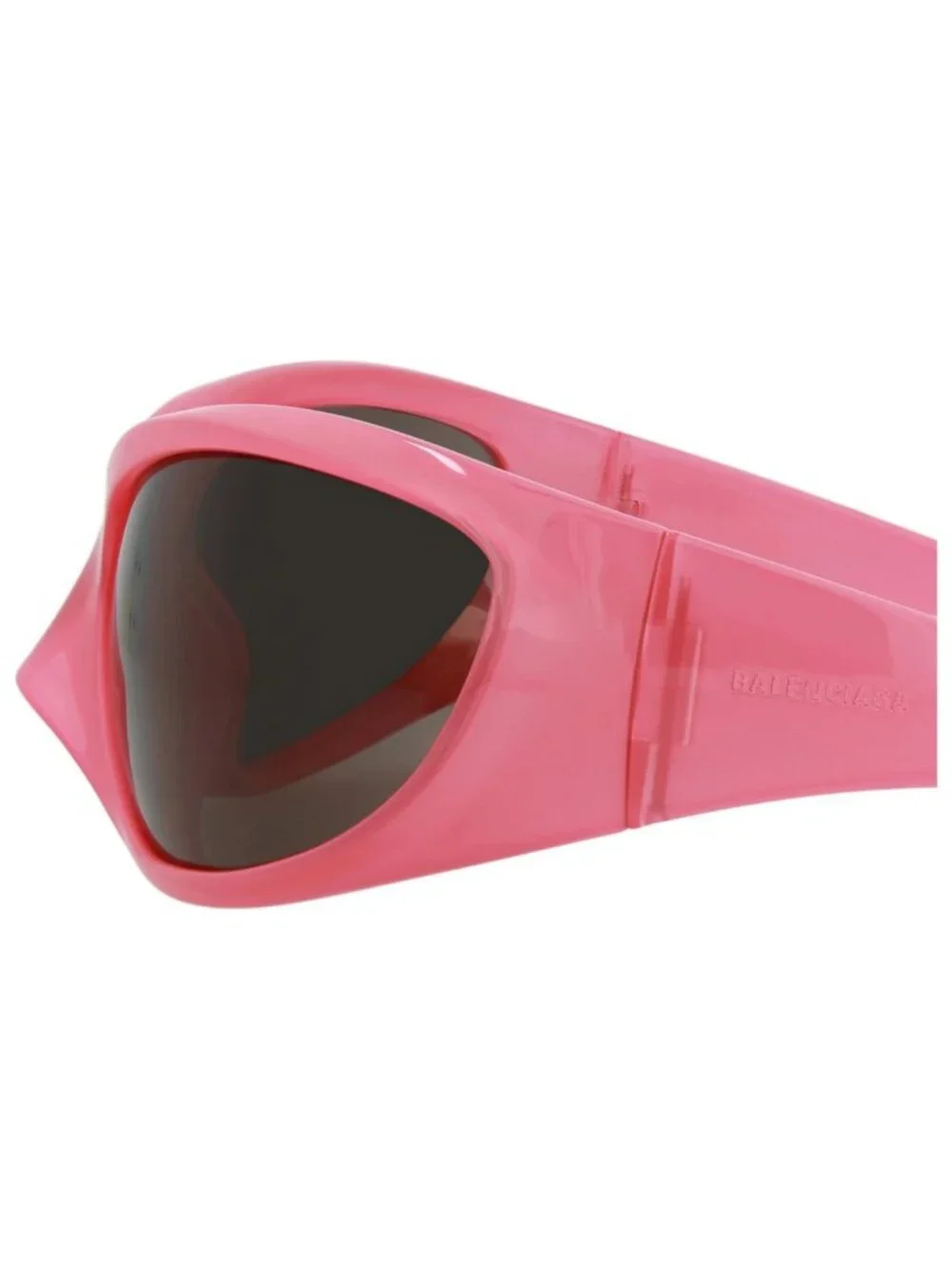 New Balenciaga Women's Sunglasses Shield Wrap Bio Injection Frame Unisex Pink